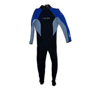 XCEL Infiniti Synergy 4/3 Women’s Full Wetsuit Black Blue Surf Dive Suit